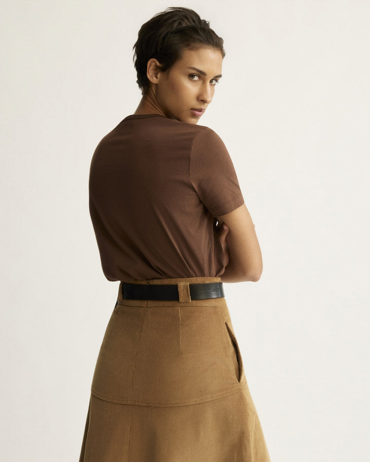 Willow Short Sleeve Tee in Chocolate
