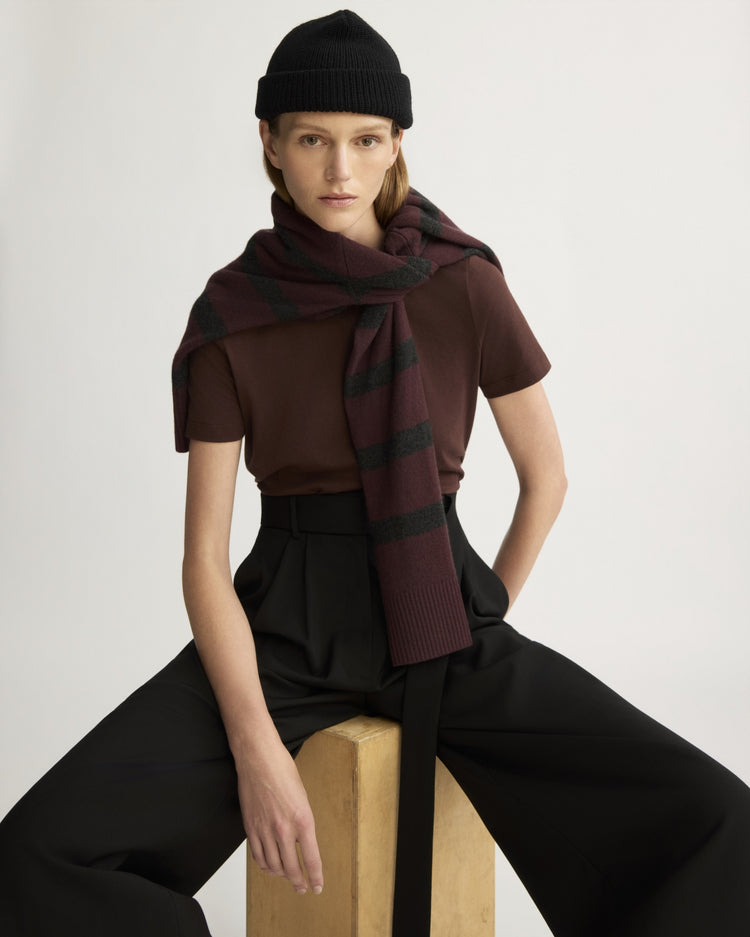 Willow Short Sleeve Tee in Oxblood