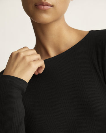 Clark Long Sleeve Tee in Black