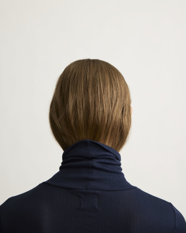 Clinton Long Sleeve Turtleneck in Navy