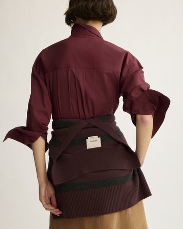 Watts Side Button Shirt in Berry