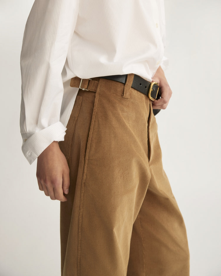 Downing Barrel Trouser in Saddle