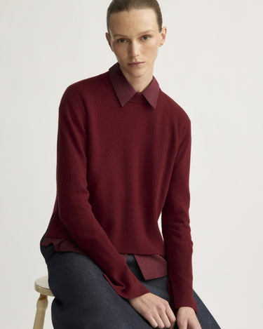 Warren Classic Crew Neck in Berry