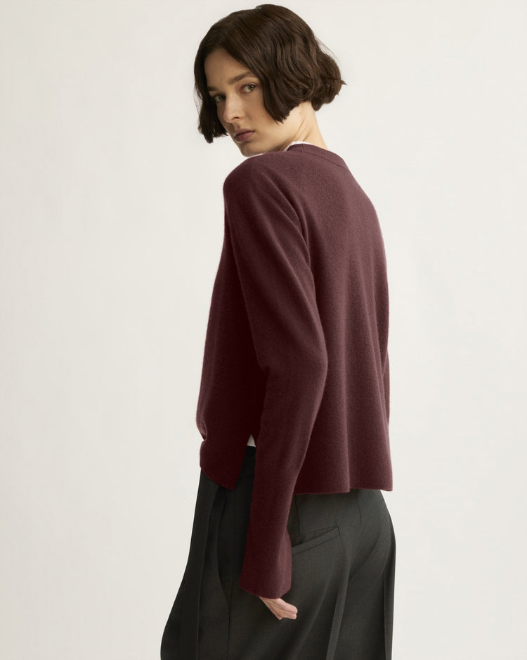 Warren Classic Crew Neck in Eggplant