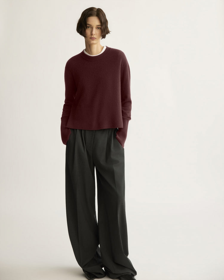 Warren Classic Crew Neck in Eggplant