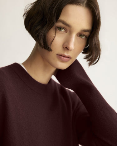 Warren Classic Crew Neck in Eggplant