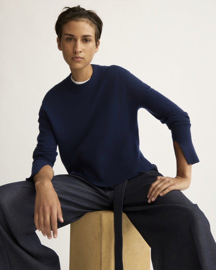 Warren Classic Crew Neck in Indigo