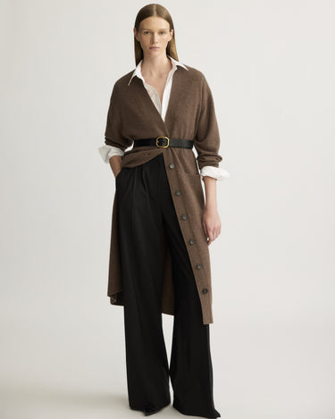Lorimer Long Cardigan in Brownstone