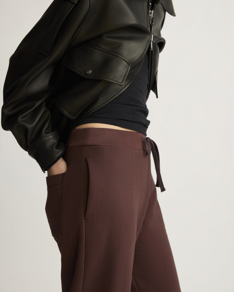 Baltic Barrel Leg Sweatpants in Oxblood
