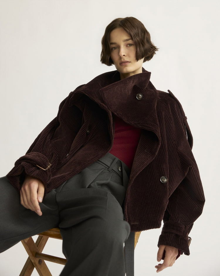 Hendrix Moto Jacket in Chocolate