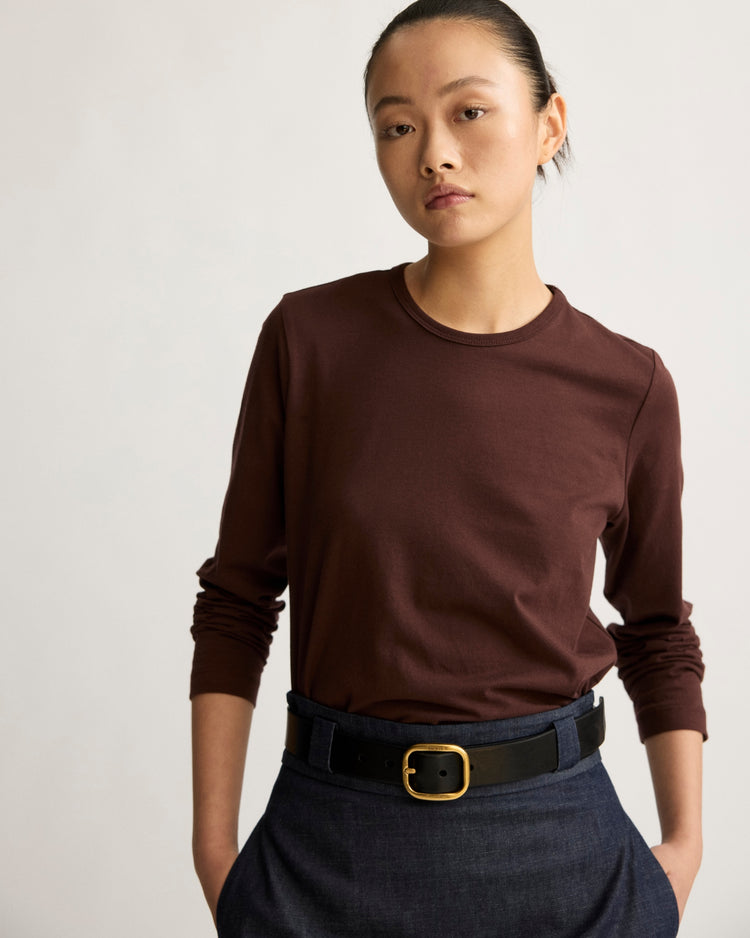 Sullivan Long Sleeve Tee in Oxblood